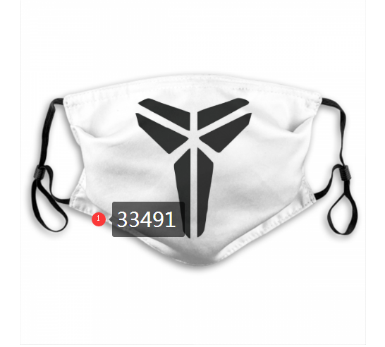 2021 NBA Los Angeles Lakers #24 kobe bryant 33491 Dust mask with filter->nba dust mask->Sports Accessory